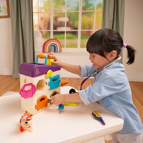 B. toys – Toy Vet Set For Toddlers, Kids – Pet Care – Pretend Play Set – Tools, Plush Toys – 2+ Years - Image 2