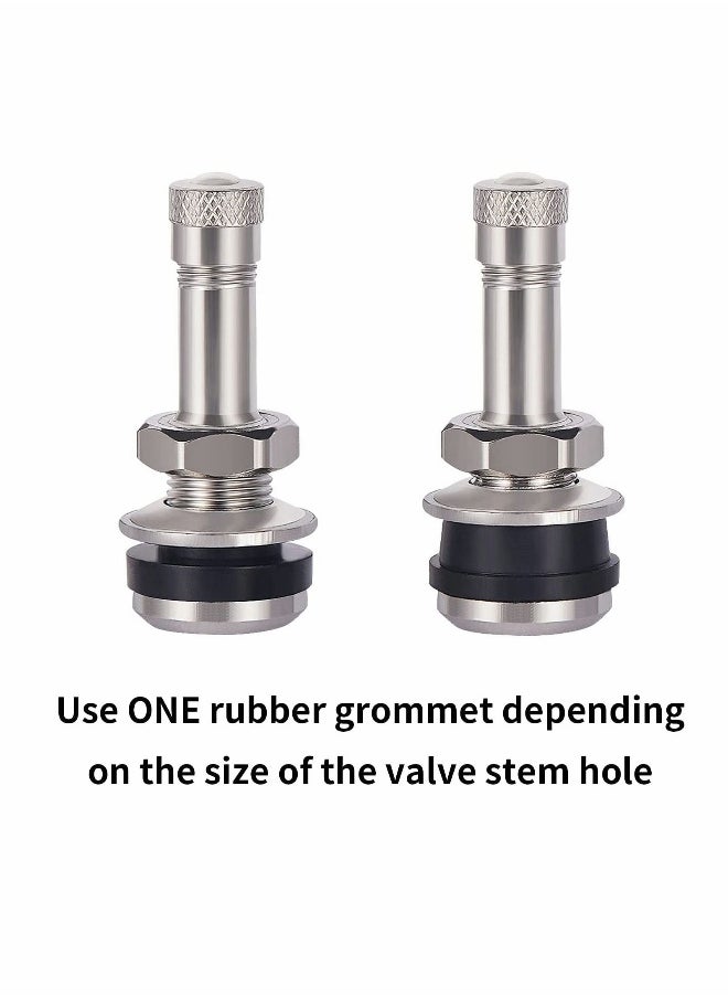 Generic - TR416 Metal Valve Stems 4 Pieces Tire High Pressure Outer Mount Fits 0.453" and 0.625" Rim Hole 1 1/2" Long - Image 1