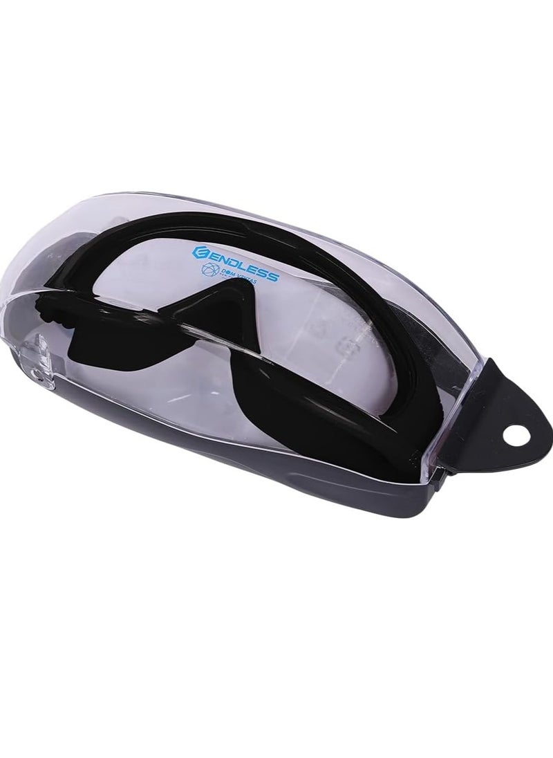ENDLESS  Premium Swimming Goggle with Anti-Fog and UV Protection | Stylish Big Frame for more Visibility | Soft Silicone Gasket for Leak Proof | With Hard Case  - Image 1