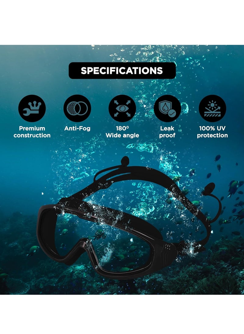ENDLESS  Premium Swimming Goggle with Anti-Fog and UV Protection | Stylish Big Frame for more Visibility | Soft Silicone Gasket for Leak Proof | With Hard Case  - Image 2