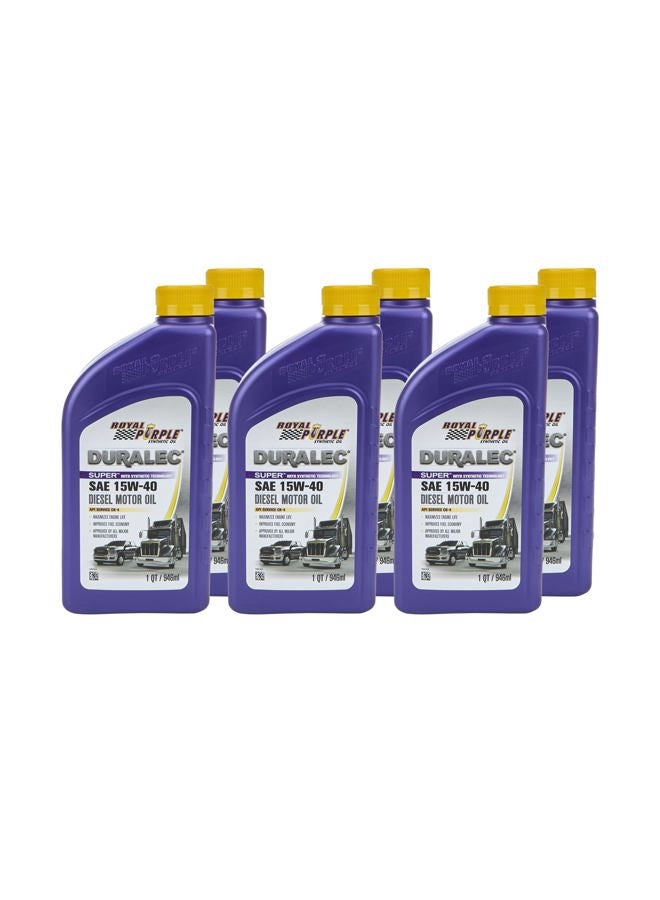 06154-6PK زيت محرك صناعي عالي الأداء SAE 15W-40 مرخص من API - 1 لتر (علبة من 6)