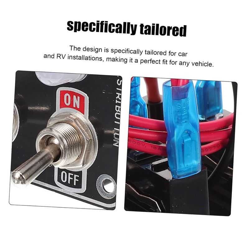 لوحة مفاتيح بحرية 24 فولت مع أضواء مؤشر LED للسيارات والشاحنات واليخوت - Image 5