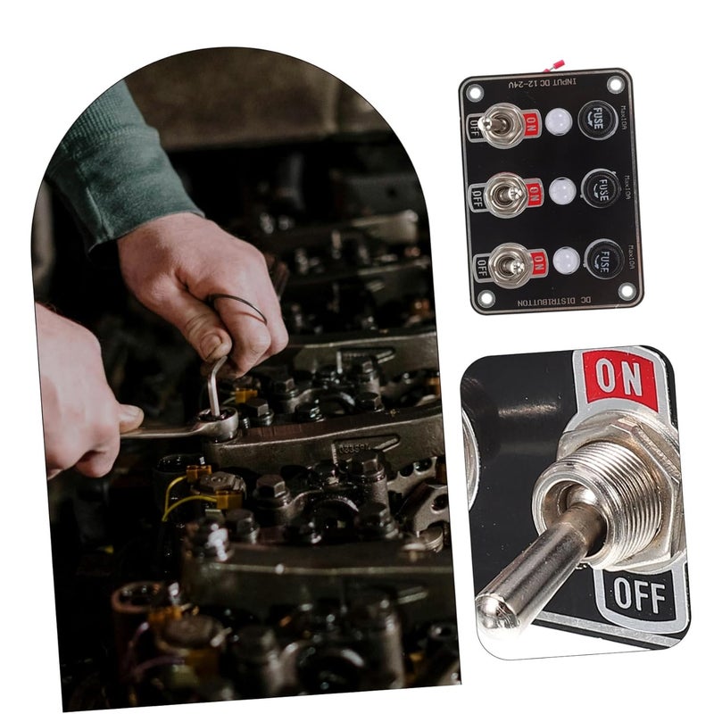 لوحة مفاتيح بحرية 24 فولت مع أضواء مؤشر LED للسيارات والشاحنات واليخوت - Image 4