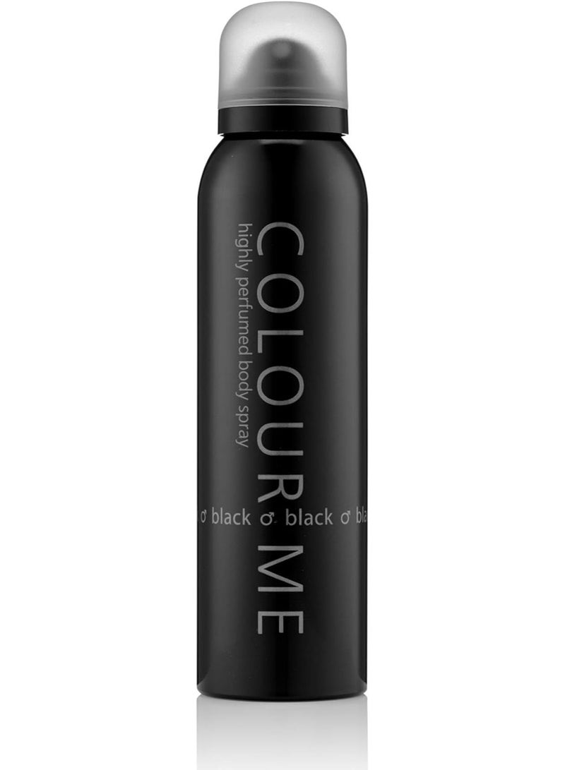 COLOUR ME HOMME BLACK MEN BODY SPRAY 150ML - Image 1