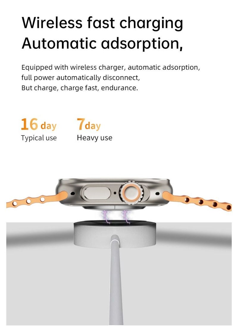 AROAQ - Smart Watch C9 Ultra Health Fitness Tracker Sport Watch 49MM- Orange - Image 1