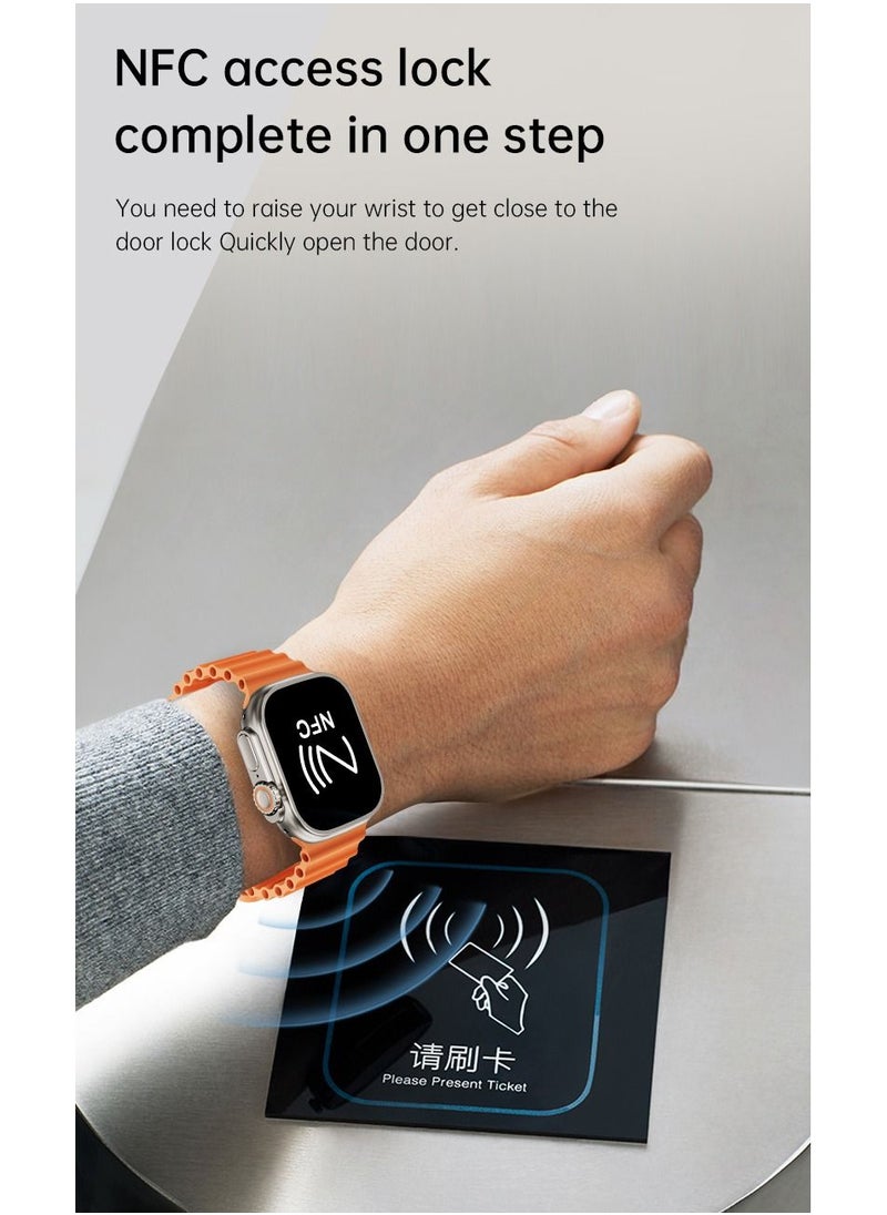 AROAQ - Smart Watch C9 Ultra Health Fitness Tracker Sport Watch 49MM- Orange - Image 1