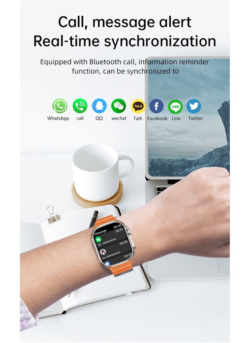 AROAQ - Smart Watch C9 Ultra Health Fitness Tracker Sport Watch 49MM- Orange - Image 1