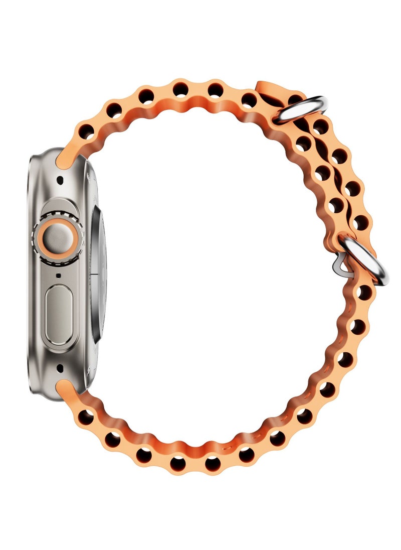 AROAQ - Smart Watch C9 Ultra Health Fitness Tracker Sport Watch 49MM- Orange - Image 1