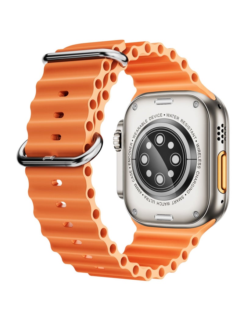 AROAQ - Smart Watch C9 Ultra Health Fitness Tracker Sport Watch 49MM- Orange - Image 1