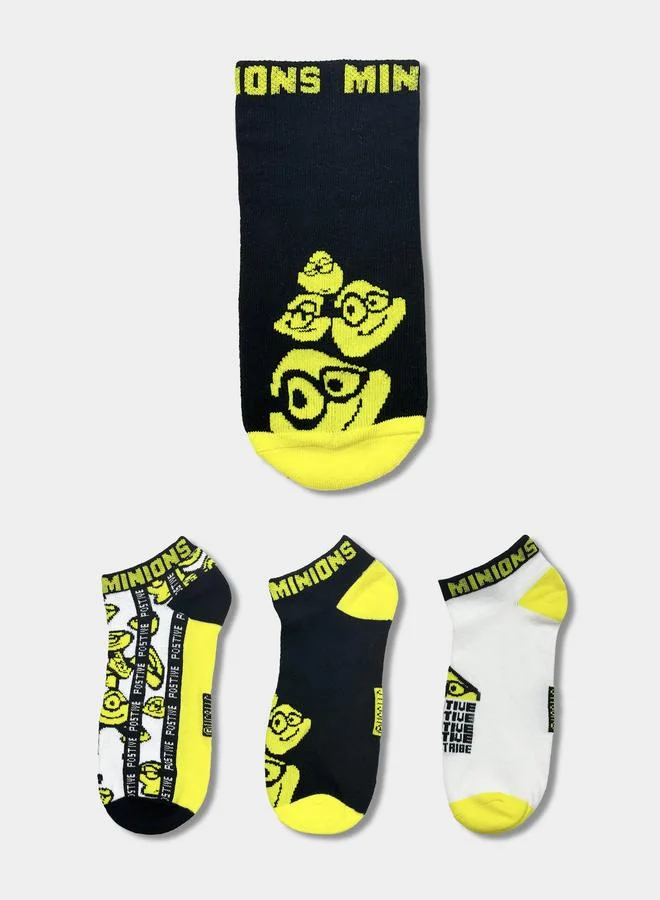 مينيونز مجموعة من 3 جوارب كاجوال