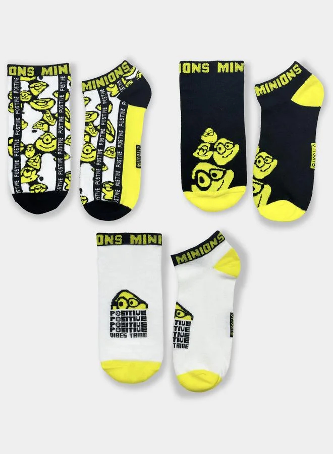 مينيونز مجموعة من 3 جوارب كاجوال