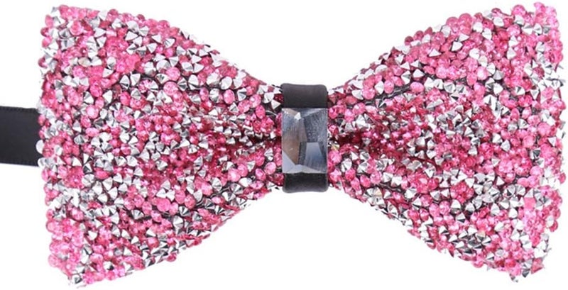 Men's Big Boy Sparkle Rhinestone Bow Tie Novelty Banquet Wedding Pre-Tied Bowtie