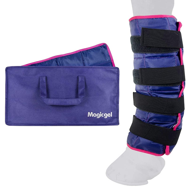 Magic Gel Magic Gel Horse Ice Pack with Carry Case Single Ice Boots Cooling Horse Leg Wraps for Hock Ankle Knee Legs Boots and Hooves Horse Tack Horse Supplies Ideal Gift for Horse Lovers Women 