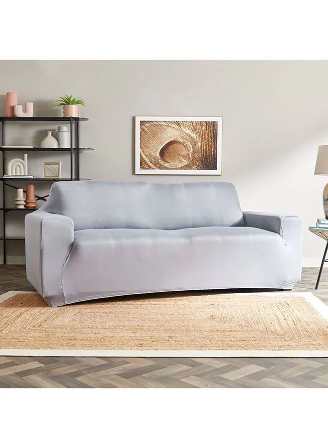 Home Box Squab Solid 3-Seater Sofa Cover 90 x 100 cm