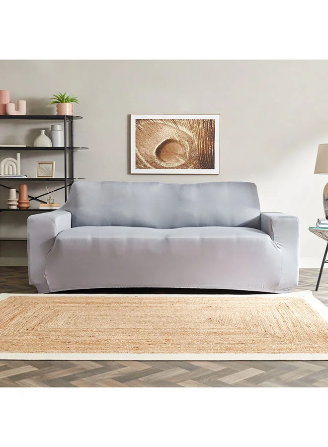 Home Box Squab Solid 3-Seater Sofa Cover 90 x 100 cm