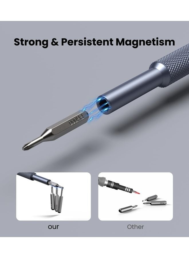 HOMESTAR 25-in-1 Small Precision Screwdriver Set, Professional Magnetic Mini Repair Tool Kit for Phone, Computer, Watch, Laptop, Macbook, Ring Doorbell, Eyeglass, Electronic, [Bearing Steel] Screw Driver - Image 5