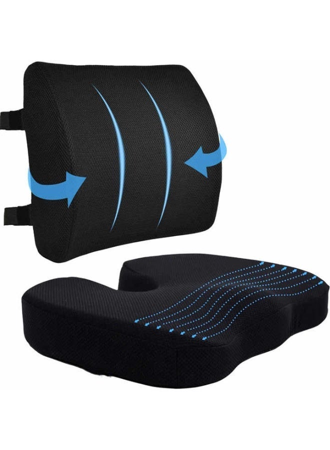 ريحني وسادة دعم قطني للكرسي المكتب راحة فورية وتحسين الوضعية - Image 1