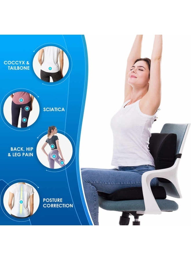 ريحني وسادة دعم قطني للكرسي المكتب راحة فورية وتحسين الوضعية - Image 4
