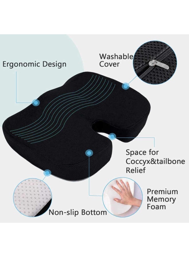 ريحني وسادة دعم قطني للكرسي المكتب راحة فورية وتحسين الوضعية - Image 3