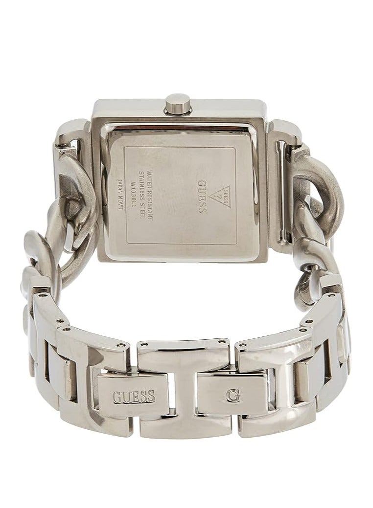 Guess Silver-Tone Crystal-Accented Watch For Women-W1030L1 - Image 4
