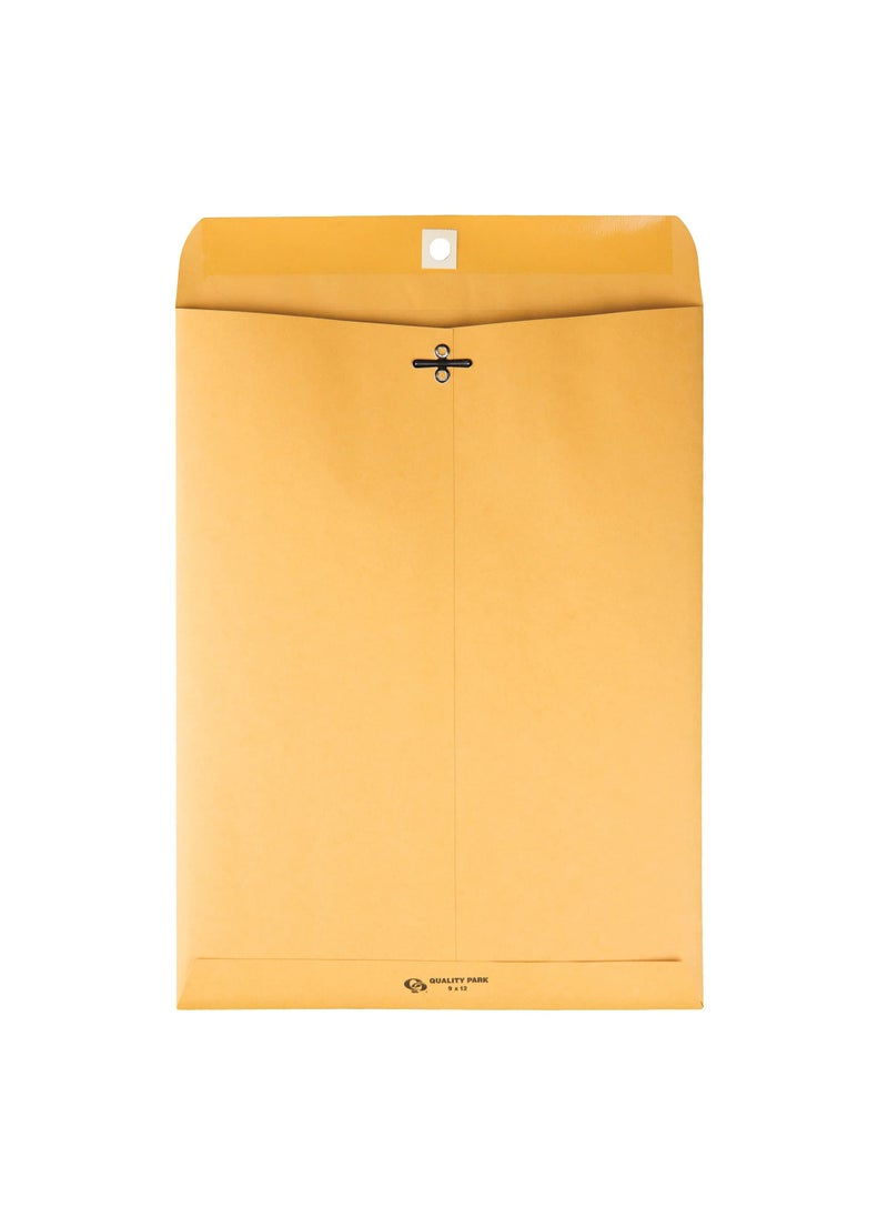 Quality Park Quality Park 9 x 12 Clasp Envelopes with Deeply Gummed Flaps, Great for Filing, Storing or Mailing Documents, 28 lb Brown Kraft, 100 per Box (QUA37890)  - Image 4