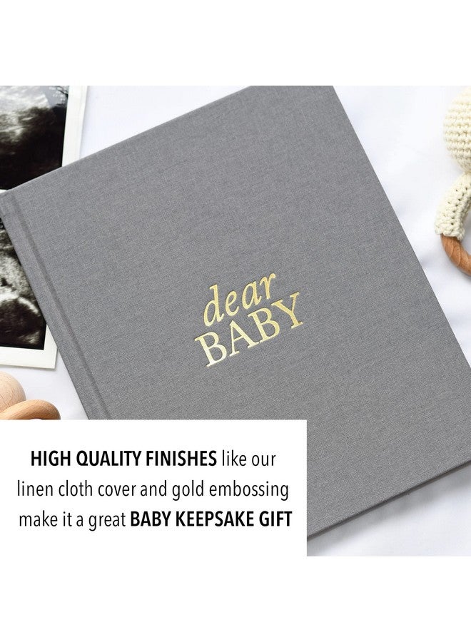 DUNCAN & STONE PAPER CO. Pregnancy Prayer Journal - Christian Pregnancy Journal For Milestones - Linen-Bound Baby Book Keepsake - Gifts For Expecting Moms (Grey, 110 Pages) - Image 2