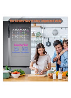 KASTWAVE Dry Erase Board Calendar, Acrylic Magnetic Dry Erase Board Calendar for Fridge, Reusable Clear Dry Erase Board Calendar for Fridge, Acrylic Calendar Planner Board for Refrigerator (2PCS)  - Image 3
