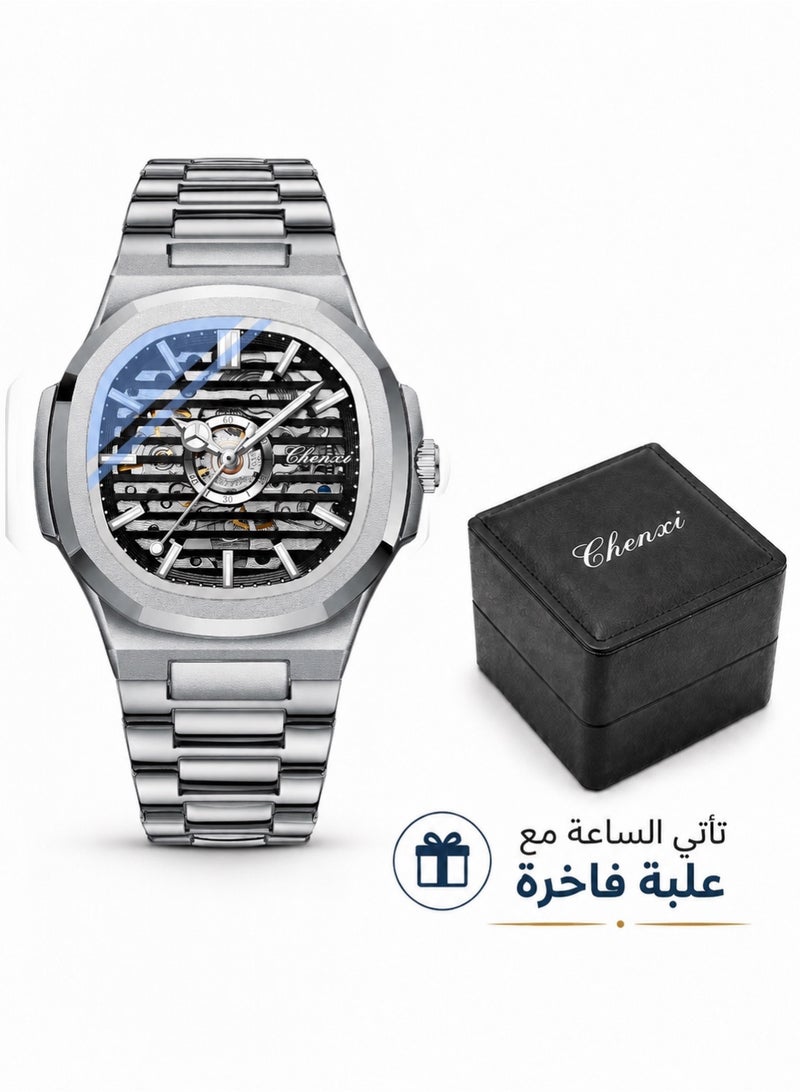 Chenxi Men’s Mechanical Wrist Watch with Luxury Modern Design, Water Resistant, Scratch-Resistant Glass, Full Stainless Steel with Elegant Box - Image 1