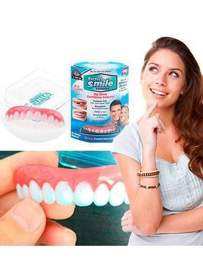 Instant Smile Perfect Smile Upper Veneer False Teeth, Nature, and Comfortable, One Size Fits Most.  Fix Your Smile at Home in Minutes!  Comfortable Upper Cosmetic Veneer for A Perfect Smile!  - Image 2