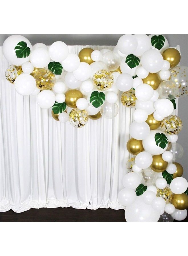 Suppromo 5ft x 10ft White Backdrop Curtain for Parties Wedding White Wrinkle Free Backdrop Drapes Panels for Baby Shower Gender Reveal Birthday Photo Photography Polyester Fabric Background Decoration - Image 5