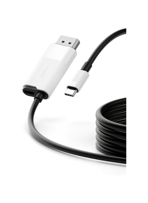Switch Dock for Nintendo Switch & Switch OLED, USB C to DisplayPort Cable Adapter with 4K@60Hz DP, 100W PD, Type-C to DP Adapter for Laptop, Tablet, SteamDeck, ROG Ally (DisplayPort White)