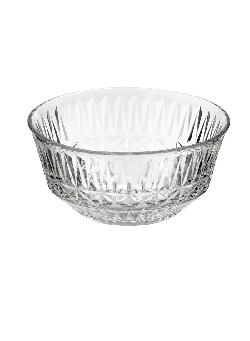 سلطانية زجاج شفاف / منقوش 15 سم - Image 2