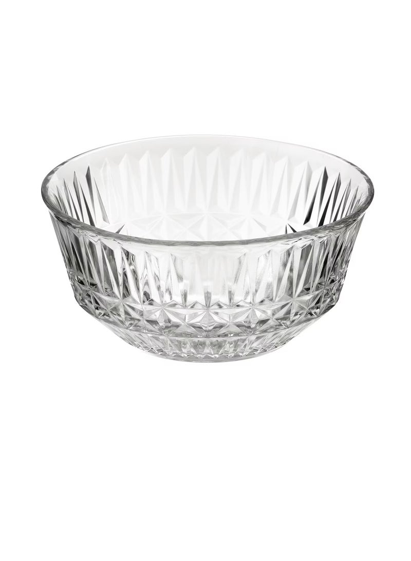 سلطانية زجاج شفاف / منقوش 15 سم - Image 1