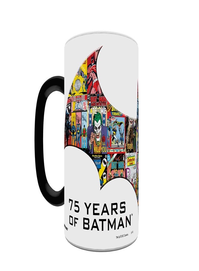Morphing Mugs DC Comics Justice League (Batman 75th) Ceramic Mug, Black, 1 Count (Pack of 1) - Image 1