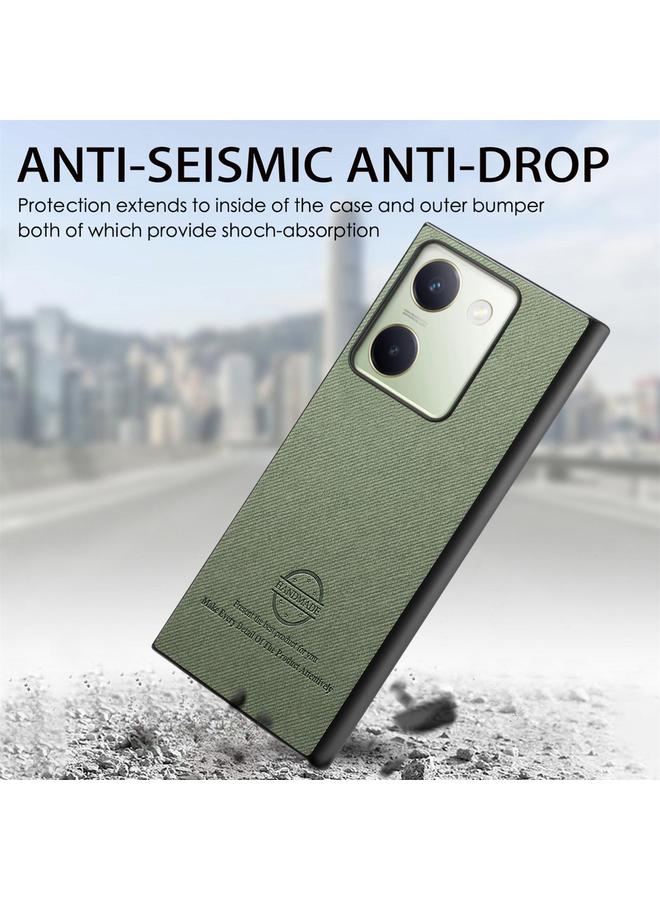 erorex Case For vivo Y300+ Twill Fabric Leather Skin Back Phone Case - Image 4