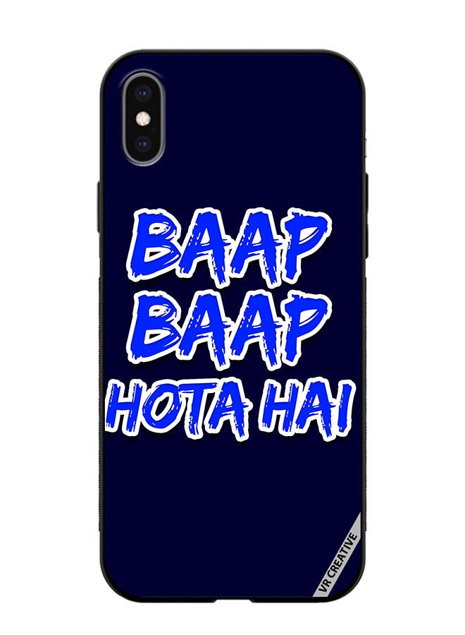 VR CREATIVE Protective Case Cover For Apple iPhone X/XS Baap Baap Hota Hai Hindi Meme Quote Design Multicolour - Image 1