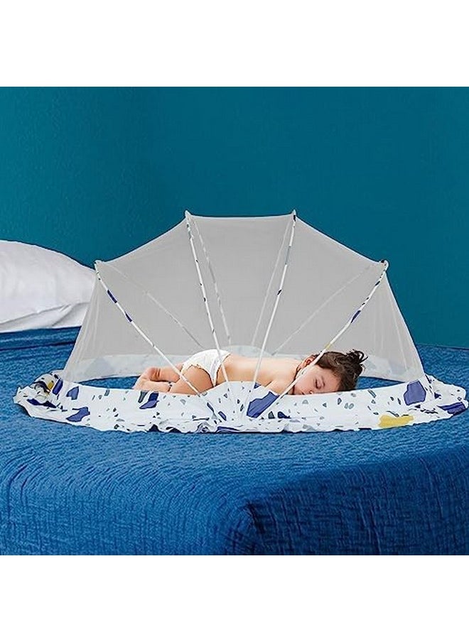 Lifekrafts Foldable Baby Mosquito Net, Bottomless Net For Infants, For Safe & Easy Use,Ensures Your Baby'S Safe Sleep 110 X 65 X 60Cms, For Babies & Toddlers (0 To 18 Months) Color Pattern,Multicolor  - Image 1