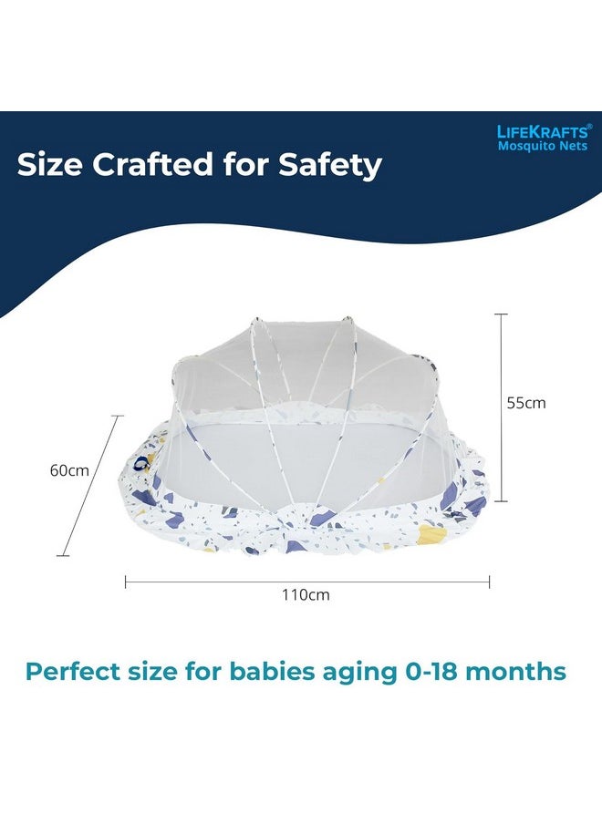 Lifekrafts Foldable Baby Mosquito Net, Bottomless Net For Infants, For Safe & Easy Use,Ensures Your Baby'S Safe Sleep 110 X 65 X 60Cms, For Babies & Toddlers (0 To 18 Months) Color Pattern,Multicolor  - Image 2