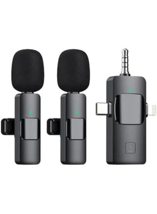 3-in-1 Wireless Microphone with Type-C, Lightning, and AUX for YouTube – Dual True Voice, 2024 Edition, Black - pzsku/Z6F332C6C0F87DED3C897Z/45/1751181812/5f8afd36-2cf7-43e6-8b27-45d949aa8ea0