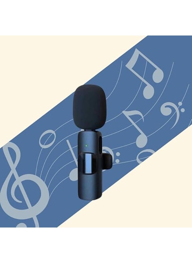 3-in-1 Wireless Microphone with Type-C, Lightning, and AUX for YouTube – Dual True Voice, 2024 Edition, Black