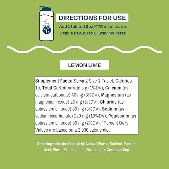 Drinklits Lemon-Lime Daily Hydration Tablets (2) Tube Bundle | Essential Electrolytes – 0g Sugar – Replenishing Hydration Drink | 20 Servings - 10 Tablets Per Tube - Image 4