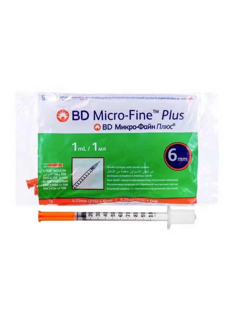 Micro-Fine Plus Insulin 1ml Syringe 31Gx6mm 10pcs