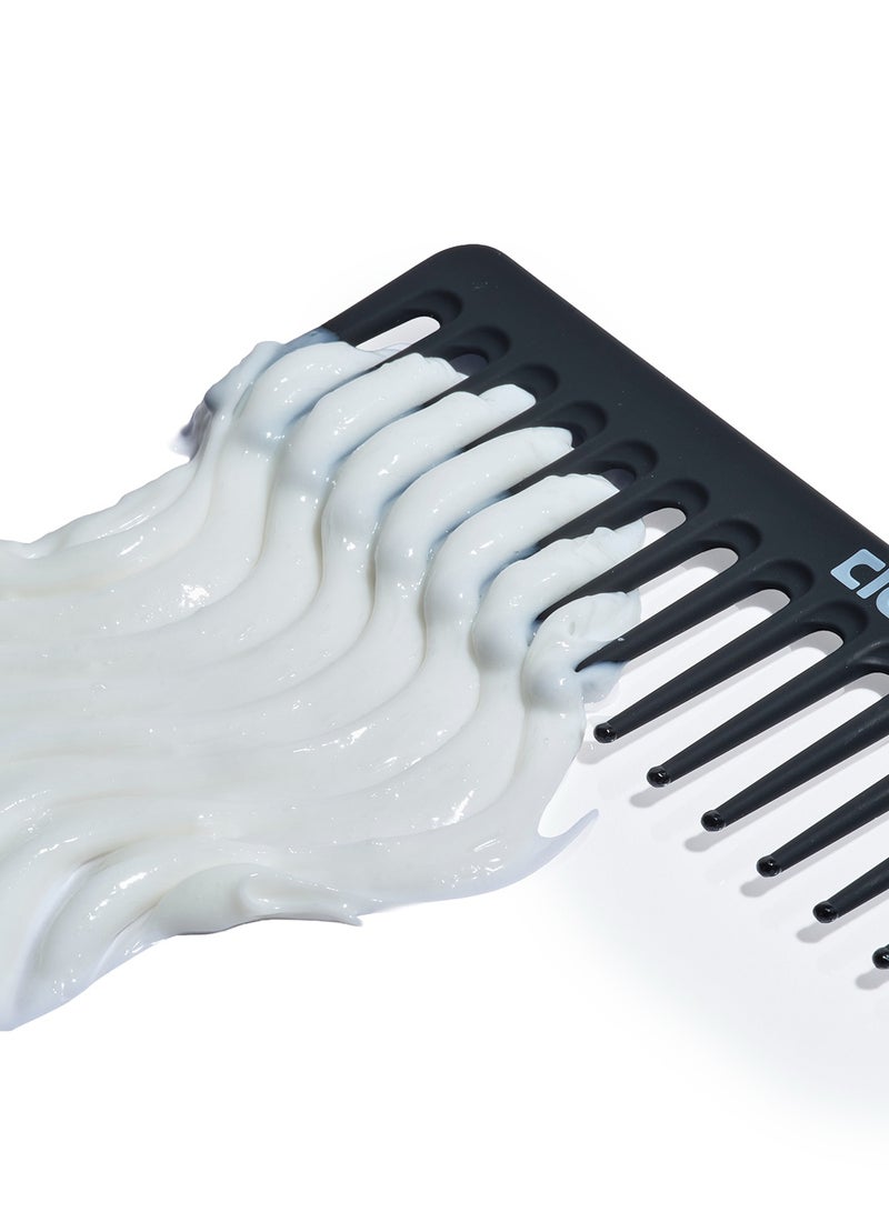 Clara Wide-Tooth Comb Brush – Curl Defining & Volume Styling Comb – Anti-Frizz Detangling for Wavy & Curly Hair black - Image 2