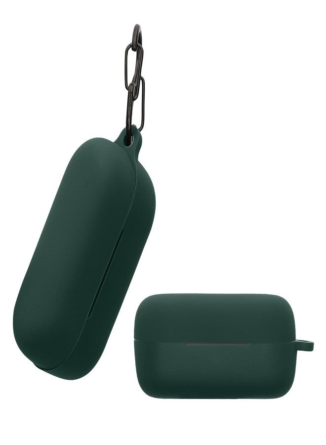 kwmobile Case Compatible with Sony WF-C510 Case - Silicone Cover Holder for Earbuds - Dark Green - Image 1