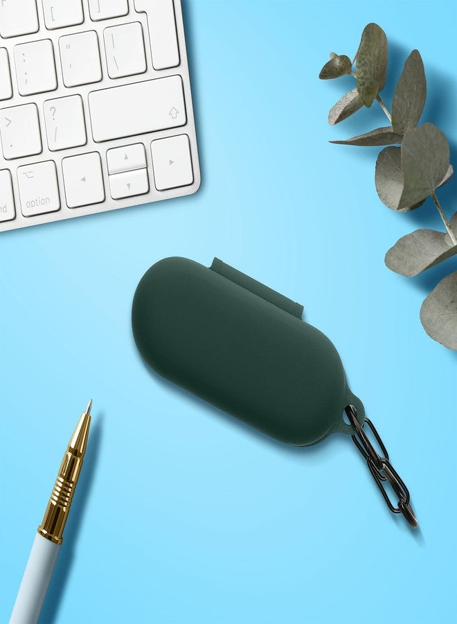 kwmobile Case Compatible with Sony WF-C510 Case - Silicone Cover Holder for Earbuds - Dark Green - Image 3