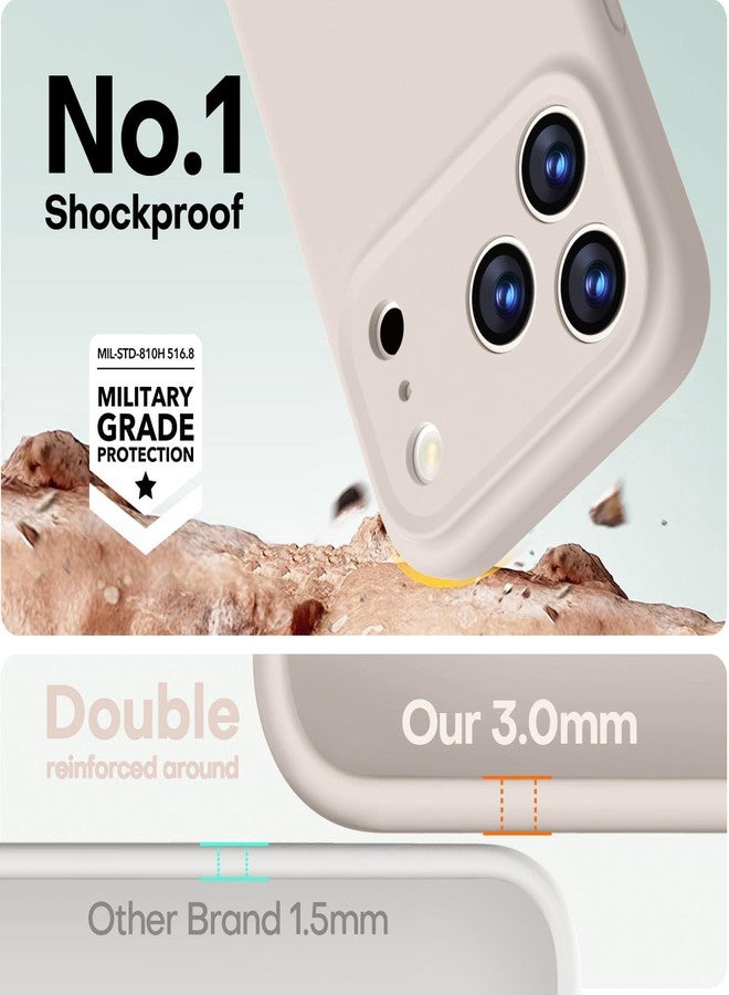 LOVE 3000 جراب LOVE 3000 مصمم خصيصًا لهاتف iPhone 17 Pro، مصنوع من السيليكون الفاخر [متوافق مع Magsafe] [بطانة داخلية ناعمة من الألياف الدقيقة المقاومة للخدش] جراب حماية مقاوم للصدمات للرجال والنساء، مقاس 6.3 بوصة، لون حجري - Image 3