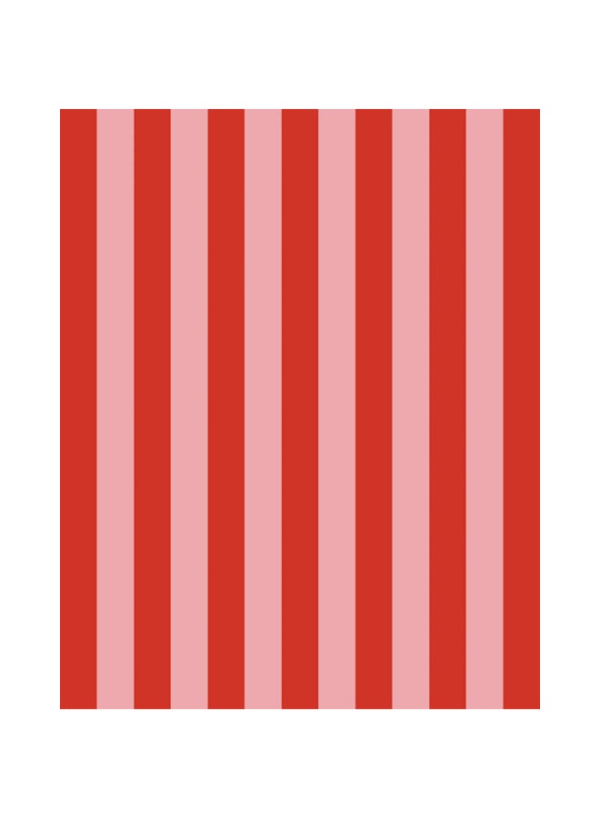 KadoDesign Ole Striped Wrapping Paper Roll - Poppy Red and Litchi Pink - Image 2