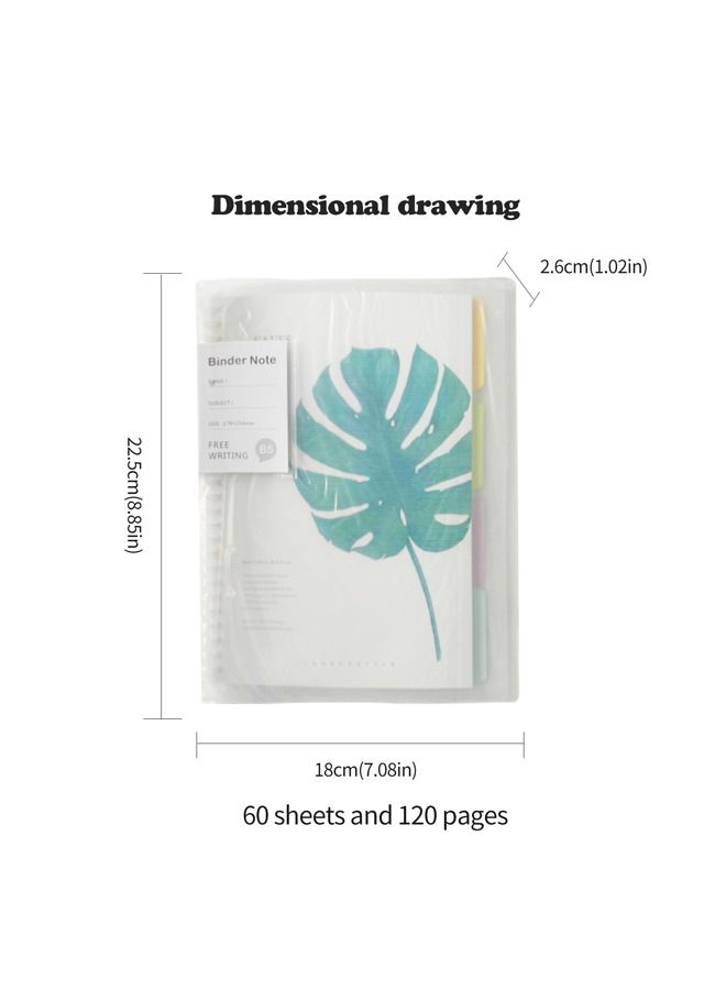 XIANGYU B5 Refillable Notebooks Clear PP Cover Loose Leaf Ring Binder Notebook  - Image 2
