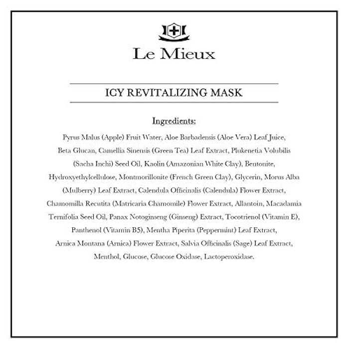 Le Mieux Icy Revitalizing Mask - Cooling, Soothing Clay Face Mask with French Green Clay & Amazon White Clay - Facial Mask for Oily & Blemish Prone Skin (2 oz / 60 ml) - Image 3