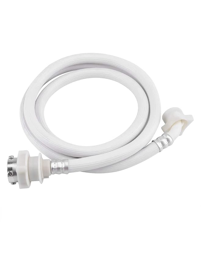 إيروريكس خرطوم الغسالة موصل أنبوب مياه الغسالة أنبوب تمديد خرطوم مدخل الغسالة الأوتوماتيكية 2 متر أبيض - Image 1